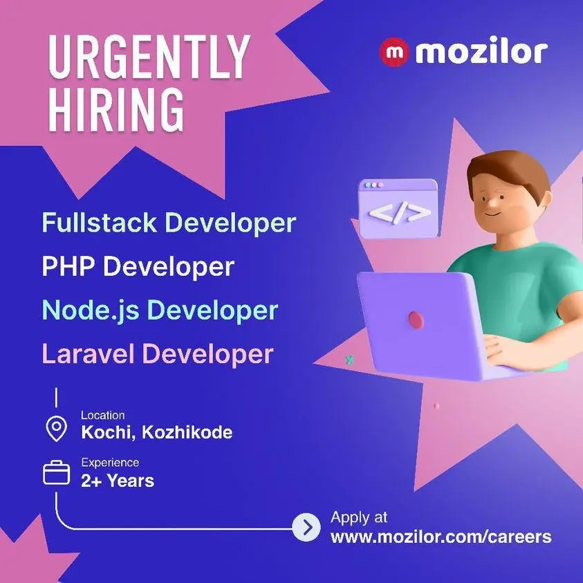 mozilor technologies job vacancy in calicut kochi infopark cyberpark